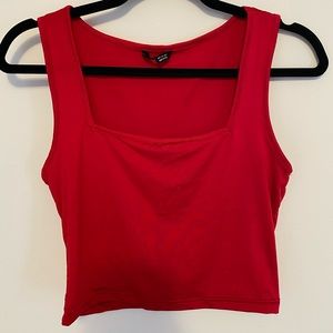 Red crop top